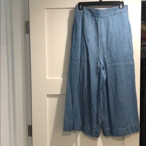 Madewell chambray crop pant